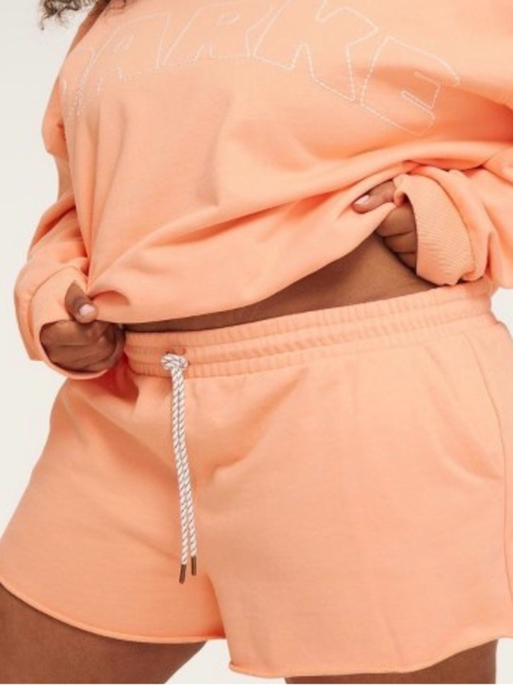 Parke x Target Collab Peach Drawstring Sweatshorts